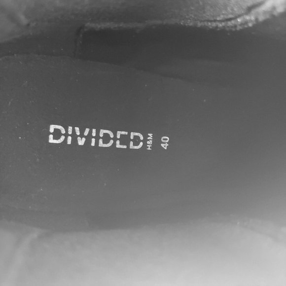 H&M Divided Black Ankle Booties Womens - Picture 7 of 9